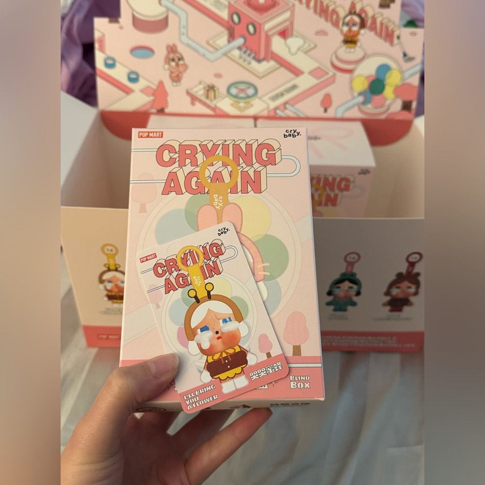 {AUTHENTIC} Pop Mart Cry Baby- I’ll Bring You A Flower Plush Pendant - Picture 4 of 4